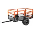 Vevor Hagetilhenger, 28 kubikkfot og 800 kg, ATV UTV-tilhenger, Tauing bak ståltippvogner, Avtakbart bakpanel, Ekstra kraftig trekkbar hagetilhenger for gressklipper, traktor, hageavfall