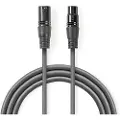 Nedis Cotg15012gy100 Dmx-adapterkabel Xlr 3-pins M-xlr 3-pins H Nikkelbelagt 10 M