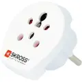 Skross 1.500217-E, Type C (Europlugg), Universal, Type D (UK), Type H (IL), Type K (DK), 100 - 250 V, 10 A, Hvit
