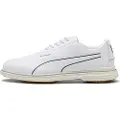 Puma Royale Single Malt Golf Shoes Men, Shoes, White/Deep Navy/Gold, 39