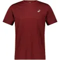 Asics for man. 2011D221 Core SS T-shirt maroon brown (L), Casual, Sport, Cotton, Multisport, Short sleeve
