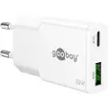 Goobay Slim USB-C PD GaN Dobbel hurtiglader 30W - Hvit
