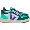 Veja for woman. VX0303670 Leather shoes V-10 green (38), Flat, Laces, Casual