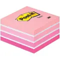 3M Notes Post-it kubusblok 2028p 76x76mm pastelrosa