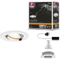 Paulmann 929.03, Innsunket spotlight, GU10, 1 ampuller, LED, 2700 K, Kromfarget, Hvit