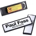 Durable CLIP-CARD - Navneskilt - for 17 x 67 mm - magnet - svart (en pakke 25)