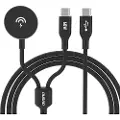 Dudao 2-i-1 USB-C-kabel PD 60W med Apple Klokklader og USB-C