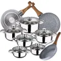 San Ignacio Cassel 22/26/28 Cm Pk3844 Kasserollesett Med Stekepanner 12 Stykker