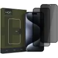 Hofi iPhone 16 Pro Hofi Anti Spy Pro+ Privacy Beskyttelsesglass - 2 Stk. - Svart Kant
