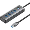 ORICO USB HUB Adapter Orico PDD4U USB til 4x USB 3.0 Hub (grå)