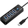 ORICO HUB USB-C til 4x USB 3.0 5Gbps 0,15 m svart