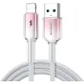 JOYROOM Crystal-Clear USB-kabel 3A USB til Lightning 1,2 m - hvit