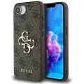 GUESS iPhone 16e Guess 4G Big Metal Logo Hybrid-deksel - Brun