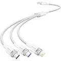 Vention USB 2.0 A til 3-i-1 6A-kabel CTRWG 1,5M (hvit)