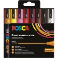 Posca marker sæt PC-5M 8 ass. Warm colors