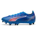 Puma ULTRA 6 MATCH FG/AG Football Boots Unisex, Shoes, Ultra Blue/White/Glowing Red, 39