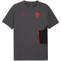 Puma AC Milan PUMATECH Pocket Tee Men, Sport, Shadow Gray/Red, M