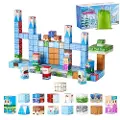 Vevor Magnetiske Klosser, 150 Delers Isbreslott Sett, Magnetiske Byggekuber for Barn, STEM Montessori Sensoriske Leker til Julegave, Konstruksjonsstabling Leke for Gutter og Jenter fra 3 år