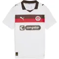 Puma FC St. Pauli 25/26 Away Jersey Youth, Clothing, White/Espresso Brown, 4-5Y