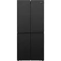 Hisense RQ563N4GB1, Frittstående, Fransk Dør, Sort, Glass, 454 l, SN-T