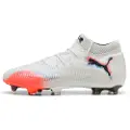 Puma FUTURE 8 ULTIMATE FG Football Boots Unisex, Shoes, White/Black/Glowing Red, 35.5