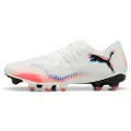 Puma FUTURE 8 MATCH FG/AG Low Football Boots Unisex, Shoes, White/Black/Glowing Red, 43