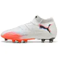 Puma FUTURE 8 ULTIMATE AG Football Boots Unisex, Shoes, White/Black/Glowing Red, 47