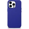 ICarer Litchi Premium Leather Case magnetisk lærveske for iPhone 14 Pro med MagSafe mørkeblå (WMI14220710-DB)