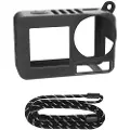Sunnylife OA5-BHT885-D silikon etui med stropp for ACTION 5 PRO (svart)
