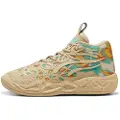 Puma MB.04 Flare Basketball Shoes Unisex, Shoes, Light Sand/Aquatic/Orange Glo, 45