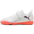 Puma FUTURE 8 PLAY TT Football Boots Youth, Shoes, White/Black/Glowing Red, 35.5