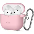 Tech-Protect AirPods 4 Tech-Protect silikonetui med krok - støvete rosa