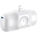 Wozinsky WF16-YLS 5000mAh Lightning Power Bank med innebygd USB-C-kabel og Apple Watch-lader - 15W - Hvit