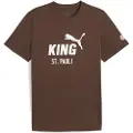 Puma FC St. Pauli KING Logo Tee Men, Sport, Espresso Brown/White, L