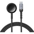 Tech-Protect MC01 UltraBoost magnetisk lader for Apple Watch med 120cm Type-C-kabel - svart