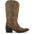 Mustang for woman. 59794 Tanubis brown boots (40), 5 to 8 cm, Zip, Casual