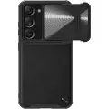 NILLKIN CamShield Leather S-veske til Samsung Galaxy S23-deksel med kameradeksel sort
