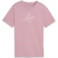 Puma Essentials Script Tee Youth, Clothing, Poised Pink, 7-8Y