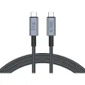 Tech-Protect UltraBoost Max USB 4.0 Type-C-kabel - PD240W, 2m, 8K 40Gbps - Grå