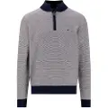Fynch&Hatton Fine Stripes Genser Med Halv Glidelås