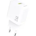 Dudao USB-vegglader 2,4A – hvit