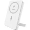 Dudao Powerbank med stativ 10000mAh 20W USB, USB-C og MagSafe - Hvit