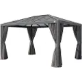 PRIMEYARD 3x4 m paviljong , inkl. 4 sidepaneler loft grey