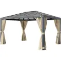 PRIMEYARD 3x4 m paviljong , inkl. 4 sidepaneler champagnefarget