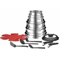 Tefal Ingenio L897SM74, Blandat set, Rostfritt stål, Rostfritt stål, Titan, Svart, Bakelit