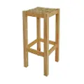 Wellhome Høy Firkantet Rustikk Trebenk 32.5x32.5x70 Cm
