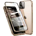 Mtp Products iPhone 11 Pro Magnetic Deksel med Herdet Glass - Gull