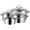 WMF Provence Plus 4-delt Grytesett – Rustfritt Stål med Glasslokk