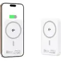 Tech-Protect PB24 LifeMag 10000mAh magnetisk trådløs strømbank - 15W, QI2, MagSafe - hvit