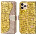 Mtp Products Croco Bling Series iPhone 13 Pro Lommebok-deksel - Gull
